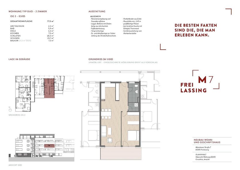 Helle, derzeit vermietete, sehr große 2 Zi. Wohnung im Zentrum von Freilassing - mit Bergblick. 2 zimmer