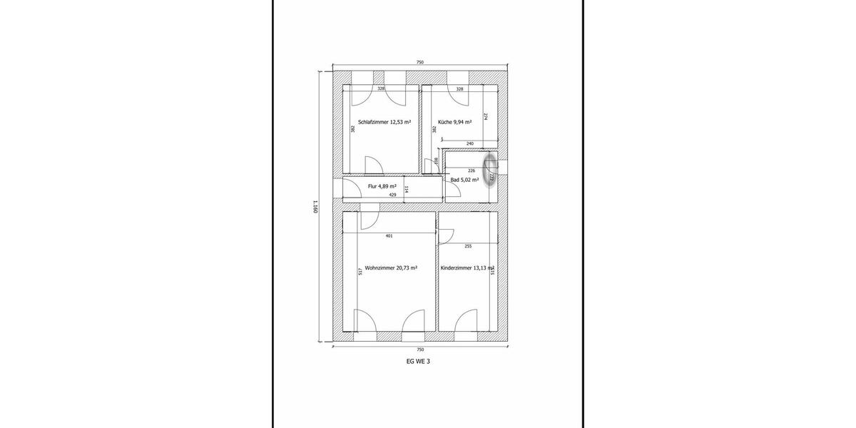3 Raum Wohnung im Dorfkern von Schönow 3 zimmer