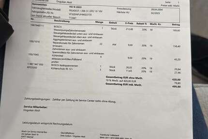 Peugeot 206 140.000 km 700 &euro; wiesbaden 65199