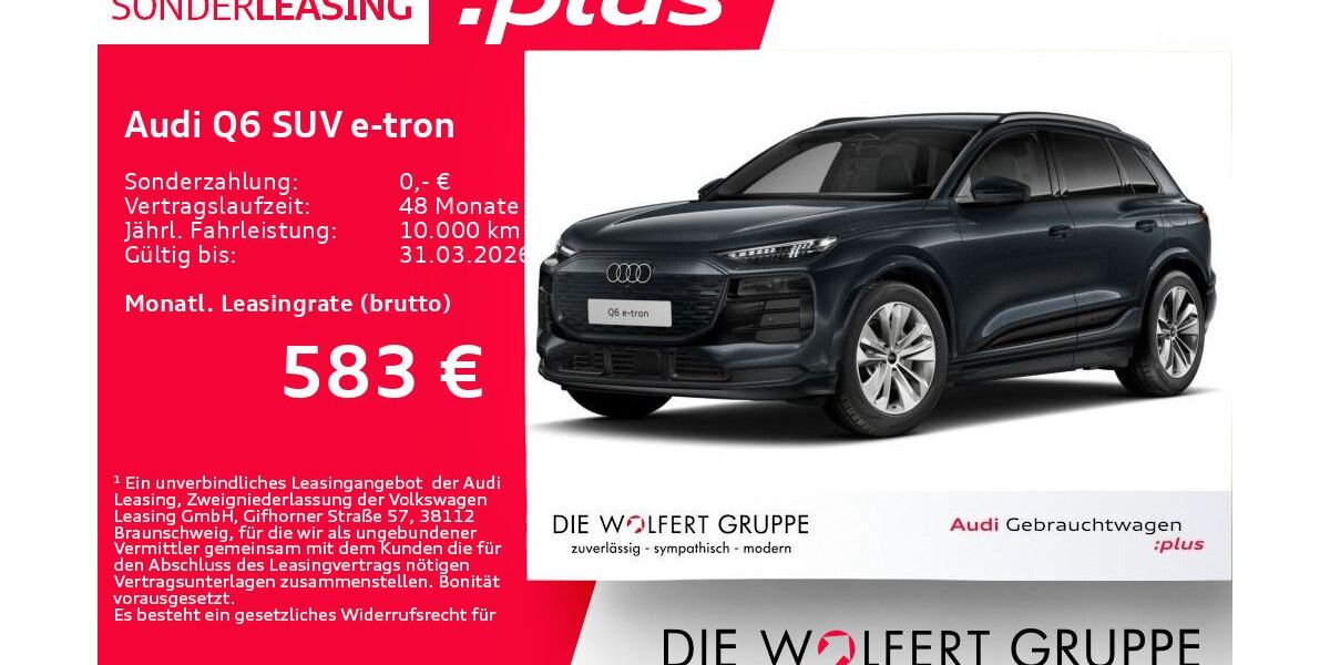 Audi Q6 e-tron 26.662 km 62.175 &euro; Großwallstadt 63868
