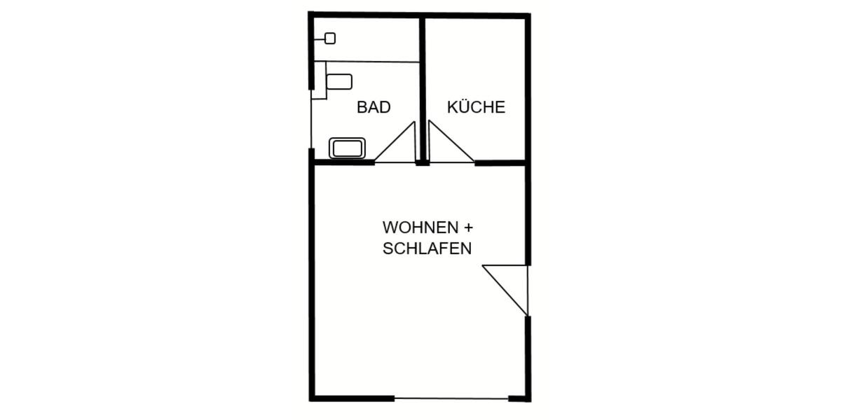 Erdgeschoßwohnung Trier Kürenz - 1 Zimmer, 24 m&sup2;, 360&euro; | Angebot:26432372