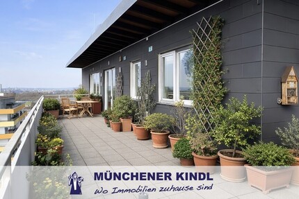 *** Penthouse mit 70 m² Dachterrasse & Alpenblick – vermietet & mit Potenzial *** - Wohnung München Giesing | Angebot:25872289