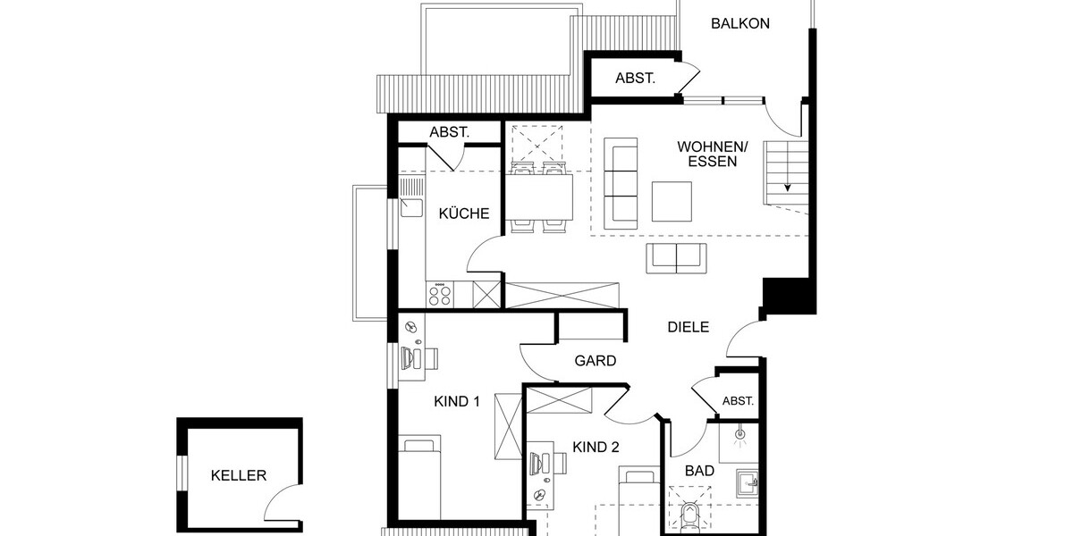 Kohlscheid - Stilvolle Maisonette mit nachhaltiger Mieteinnahme - Etagenwohnung Herzogenrath | Angebot:27289401