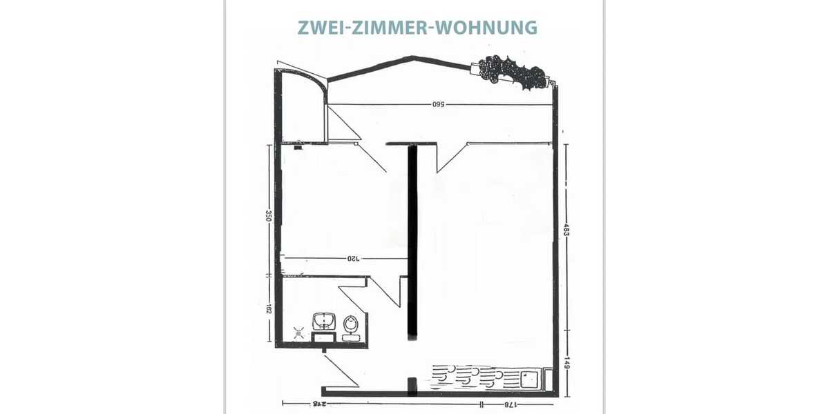 Etagenwohnung Köln Zollstock - 2 Zimmer, 47 m&sup2;, 752&euro; | Angebot:26306464