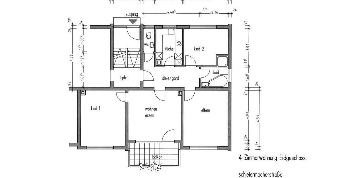Hochparterre Leonberg - 4 Zimmer, 82 m&sup2;, 299.000&euro; | Angebot:26834050