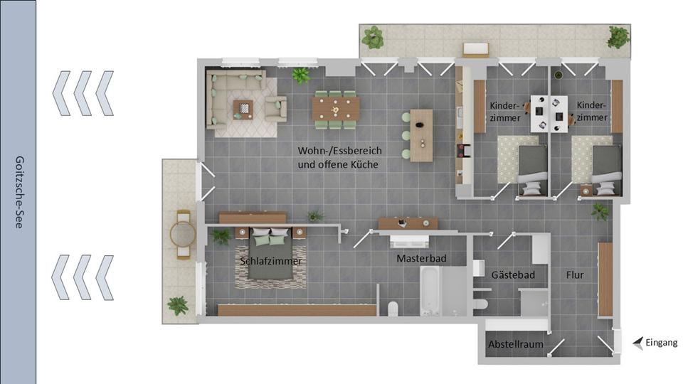 Etagenwohnung Muldestausee - 4 Zimmer, 173 m&sup2;, 1.980&euro; | Angebot:22434747