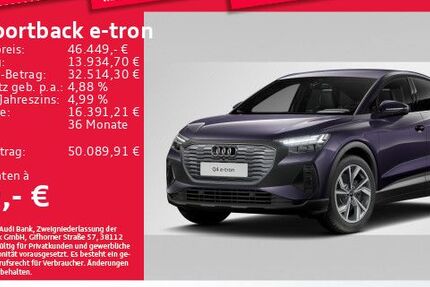 Audi Q4 e-tron 14.518 km 46.449 &euro; Eching 85386