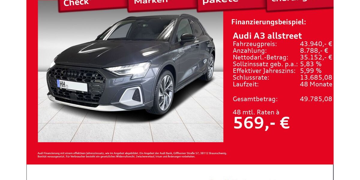 Audi A3 1.899 km 42.840 &euro; Hamburg 22419