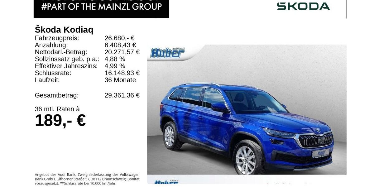 Skoda Kodiaq 55.155 km 29.930 € Bad Reichenhall 83435