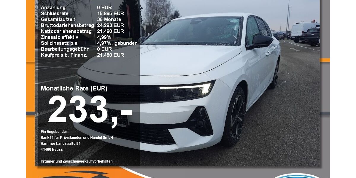 Opel Astra 9.500 km 21.480 &euro; Mühldorf am Inn 84453