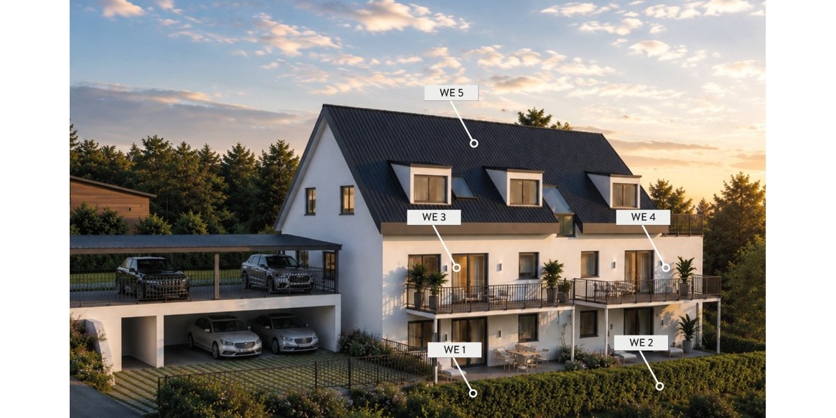 3 Zimmer - Neubau mit 5 Wohneinheiten „Am Fuß der Frankenwarte“ in Massivbauweise- Hier WE 1 - Etagenwohnung Höchberg | Angebot:26675187