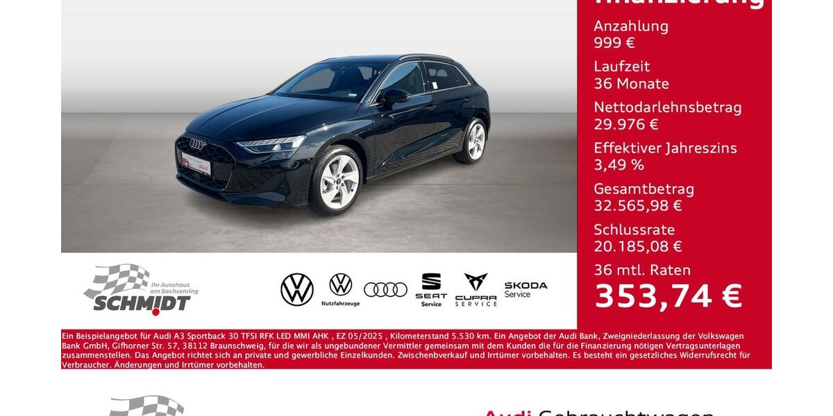 Audi A3 5.530 km 30.975 &euro; Bernsdorf 09337