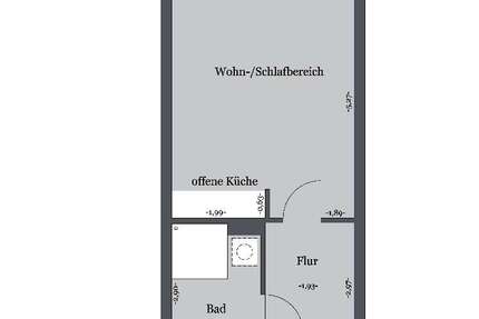 Wohnung Hannover Mittelfeld - 1 Zimmer, 33 m&sup2;, 417&euro; | Angebot:27352921