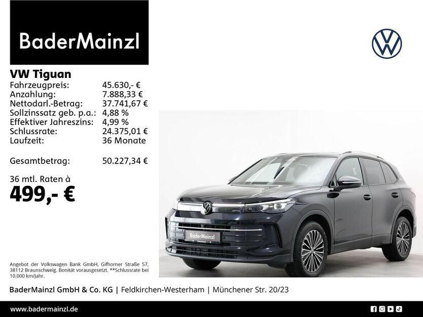 VW Tiguan 36.340 km 45.630 € Feldkirchen/Westerham 83620