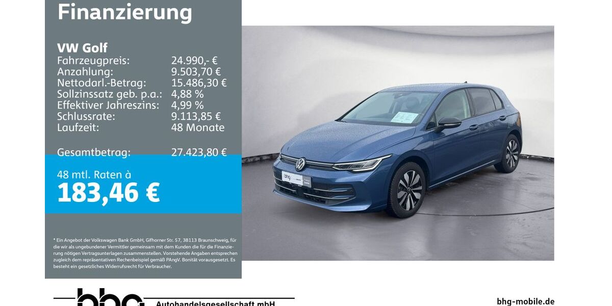 VW Golf 6.843 km 24.990 &euro; Mössingen 72116