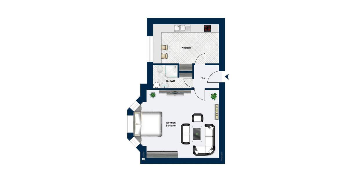 Etagenwohnung Ansbach - 2 Zimmer, 50 m&sup2;, 130.000&euro; | Angebot:25815984