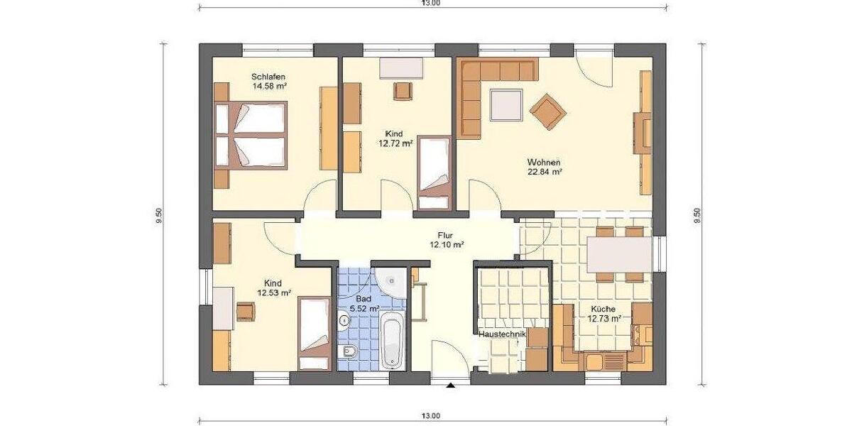 Einfamilienhaus Biederitz - 4 Zimmer, 100 m&sup2;, 308.000&euro; | Angebot:26989307