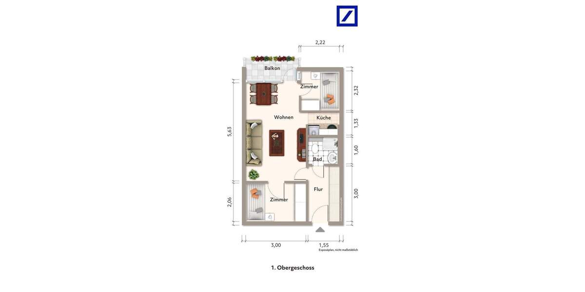 Etagenwohnung Altenau Altenau - 2 Zimmer, 44 m&sup2;, 48.000&euro; | Angebot:25779470