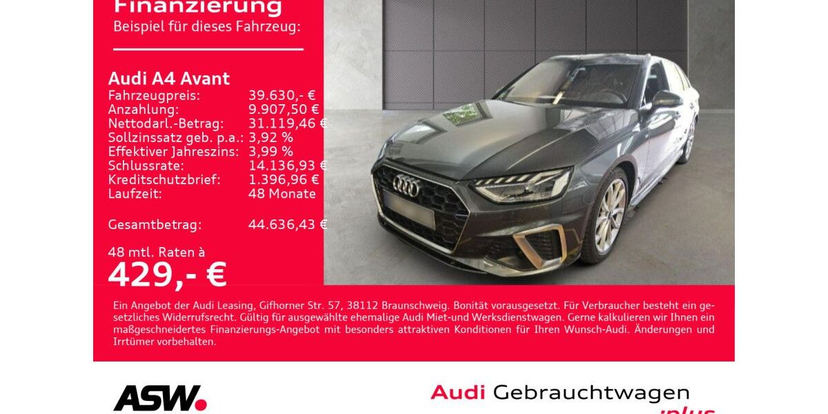 Audi A4 33.900 km 39.630 &euro; Heilbronn 74074