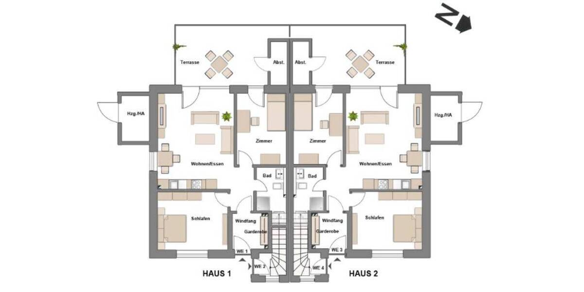 Terrassenwohnung Adendorf - 3 Zimmer, 88 m&sup2;, 428.000&euro; | Angebot:26868827