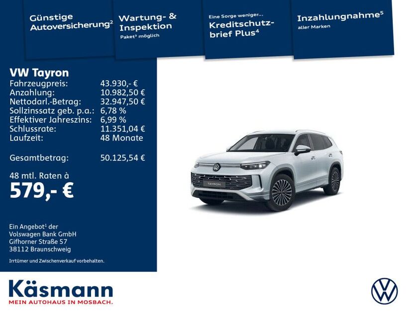 VW Tayron 9.900 km 43.930 € Mosbach 74821