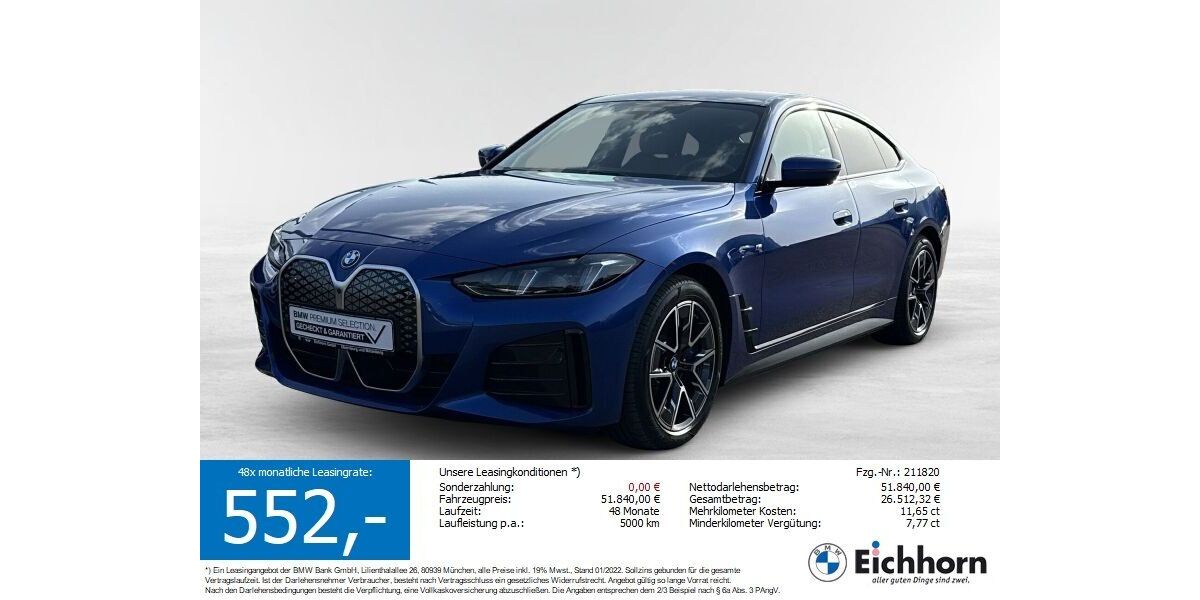 BMW i4 22.372 km 51.580 &euro; Miltenberg 63897