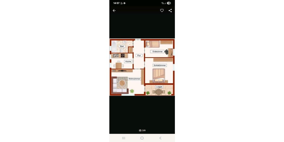 Etagenwohnung Vilsbiburg - 3 Zimmer, 68 m&sup2;, 199.000&euro; | Angebot:26699586