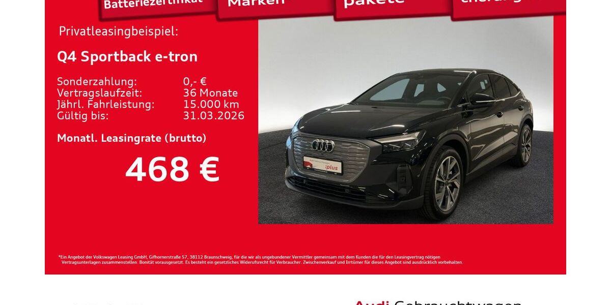Audi Q4 e-tron 8.125 km 44.770 &euro; Hamburg 20537
