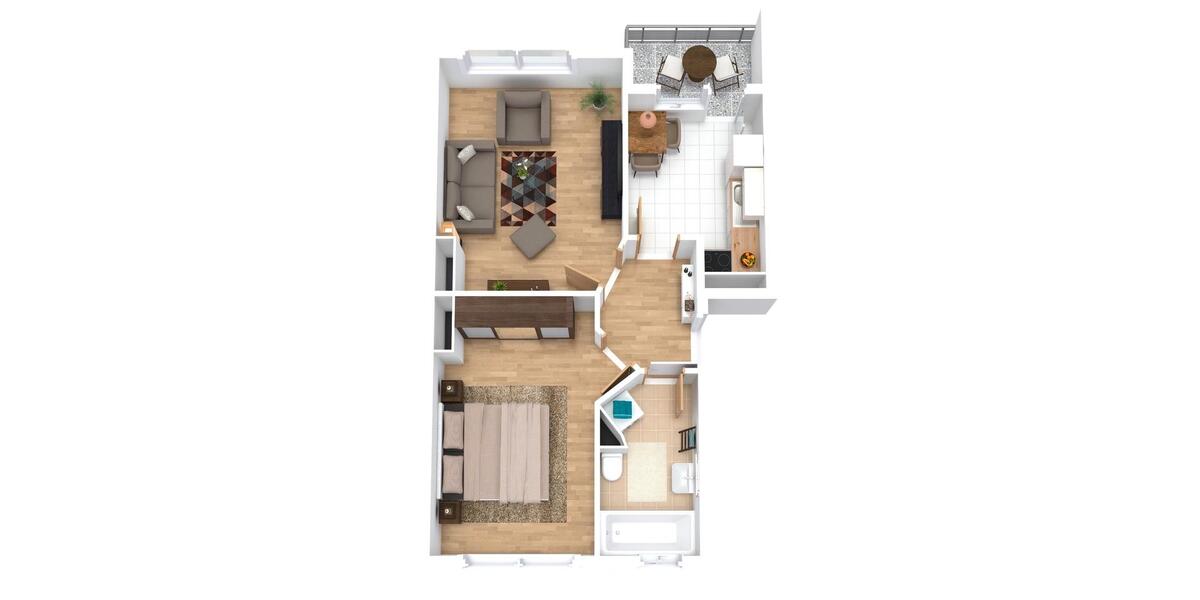 Erdgeschoßwohnung Magdeburg Brückfeld - 2 Zimmer, 48 m&sup2;, 380&euro; | Angebot:26270594