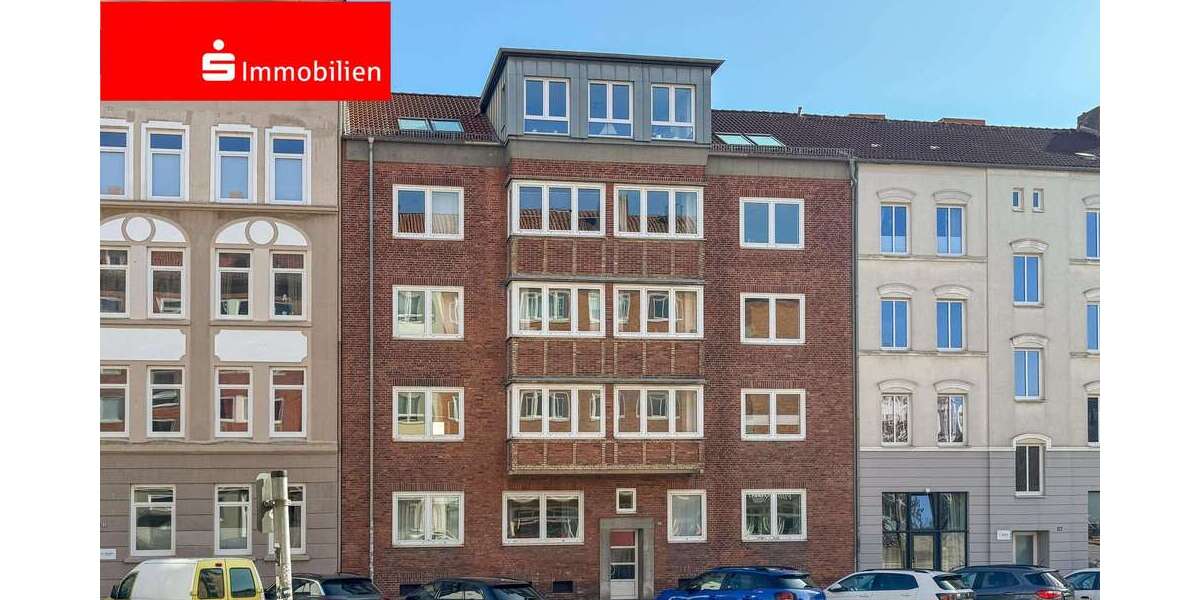 Etagenwohnung Kiel Blücherplatz - 4 Zimmer, 83 m&sup2;, 315.000&euro; | Angebot:25439570