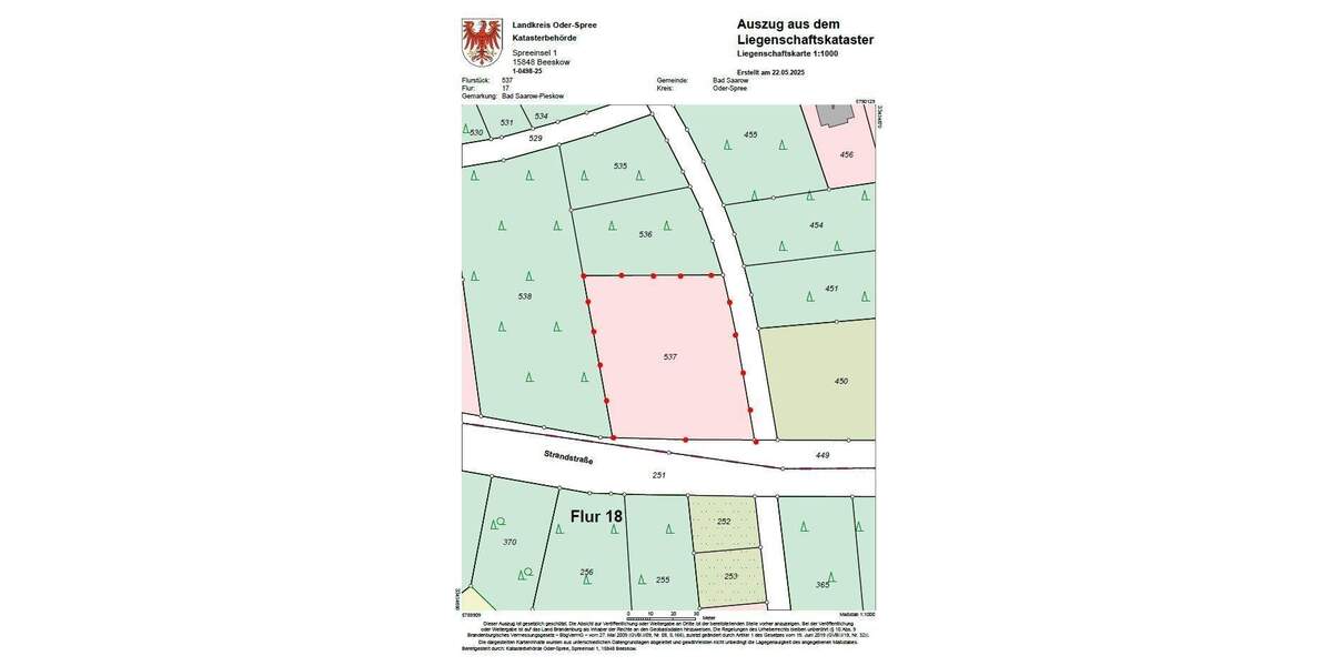 Grundstück Bad Saarow Bad Saarow-Pieskow - 245.000&euro; | Angebot:25752808