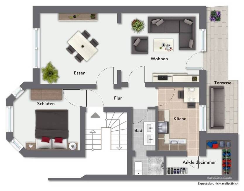 3,5 Zimmer Wohnung in ruhiger Seitenstraße in Barmbek-Süd.