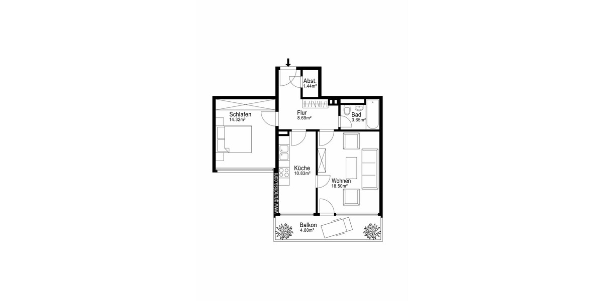 ***BEZUGSFREI AB1.7.26*** Charmante 2-Zimmer-Wohnung mit Südbalkon und Alpenblick in Unterhaching - Etagenwohnung Unterhaching | Angebot:26461653