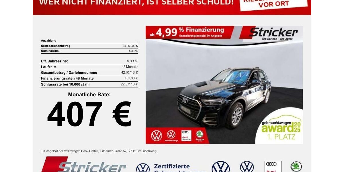 Audi Q5 43.568 km 34.949 &euro; Horn-Bad Meinberg 32805