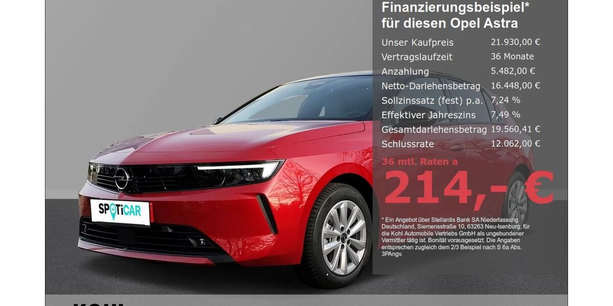 Opel Astra 18.600 km 20.980 &euro; Aachen 52078