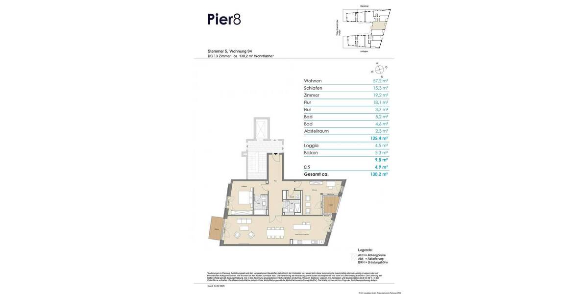 Etagenwohnung Kiel Gaarden-Ost - 3 Zimmer, 130 m&sup2;, 834.900&euro; | Angebot:26796032