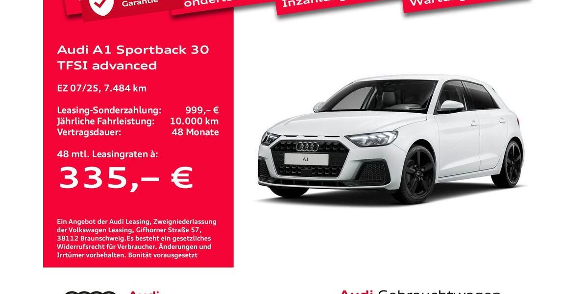 Audi A1 7.484 km 24.847 &euro; Bremen 28207