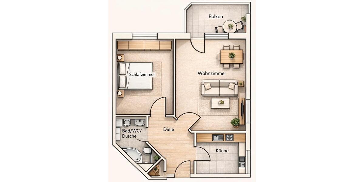 Erdgeschoßwohnung Winterberg - 2 Zimmer, 52 m&sup2;, 400&euro; | Angebot:25406220