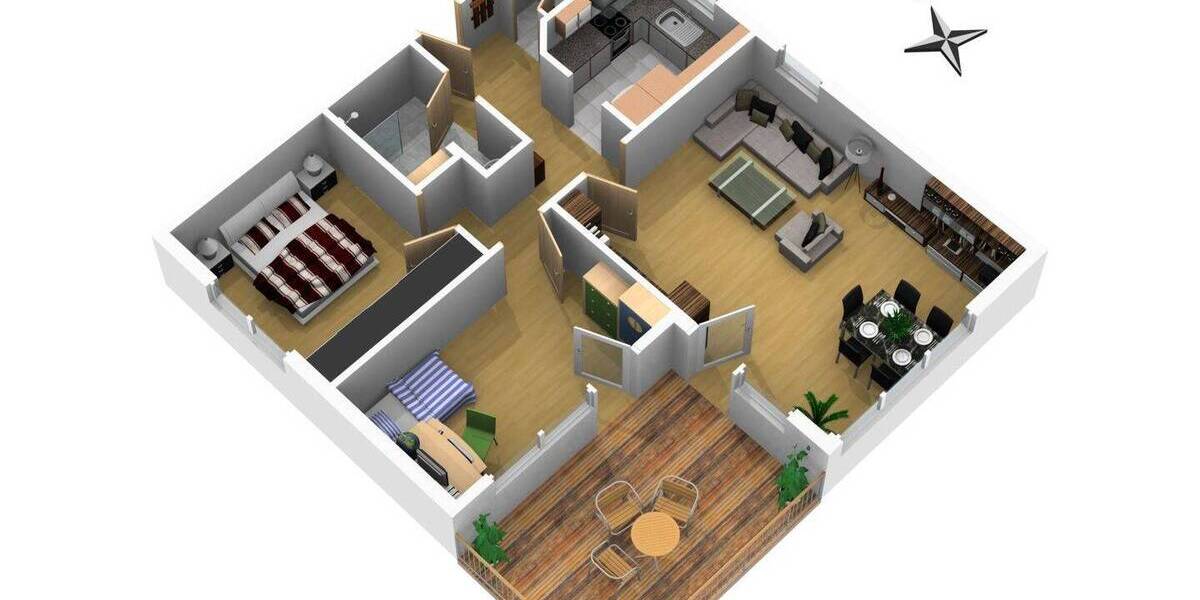 Etagenwohnung Winnenden / Baach Baach - 3 Zimmer, 70 m&sup2;, 299.000&euro; | Angebot:26817130