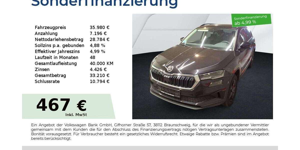 Skoda Karoq 9.550 km 32.940 &euro; Nürnberg 90441