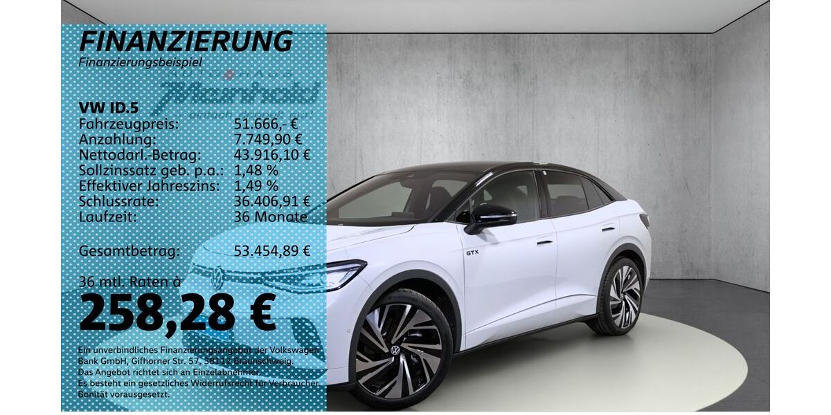 VW ID.5 5.990 km 51.666 &euro; Auerbach/Rebesgrün 08209