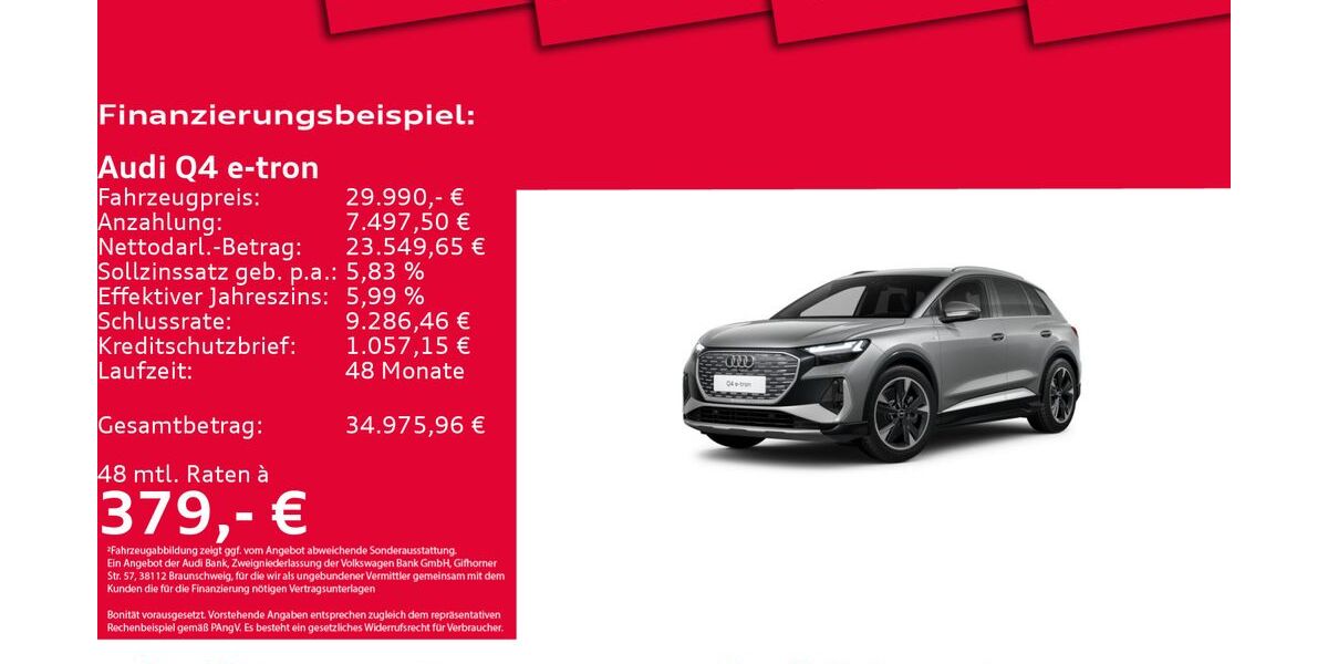 Audi Q4 e-tron 74.694 km 29.850 &euro; Hannover 30179