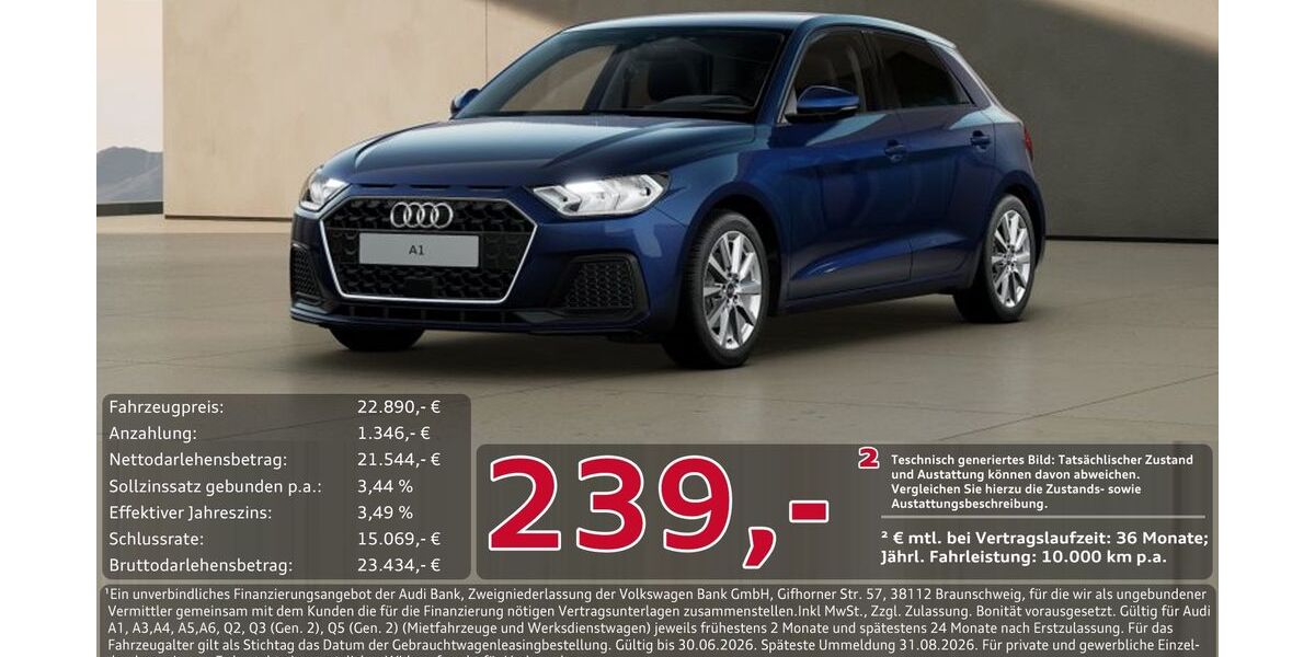 Audi A1 6.711 km 22.890 &euro; Ingolstadt 85057