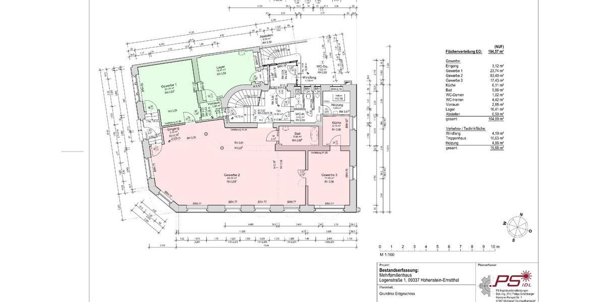 Gewerbeeinheit für Büro, Praxis, Vereine, Lager oder Laden zimmer