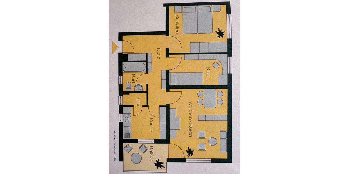 Etagenwohnung Unterhaching - 3 Zimmer, 71 m&sup2;, 1.200&euro; | Angebot:25293595
