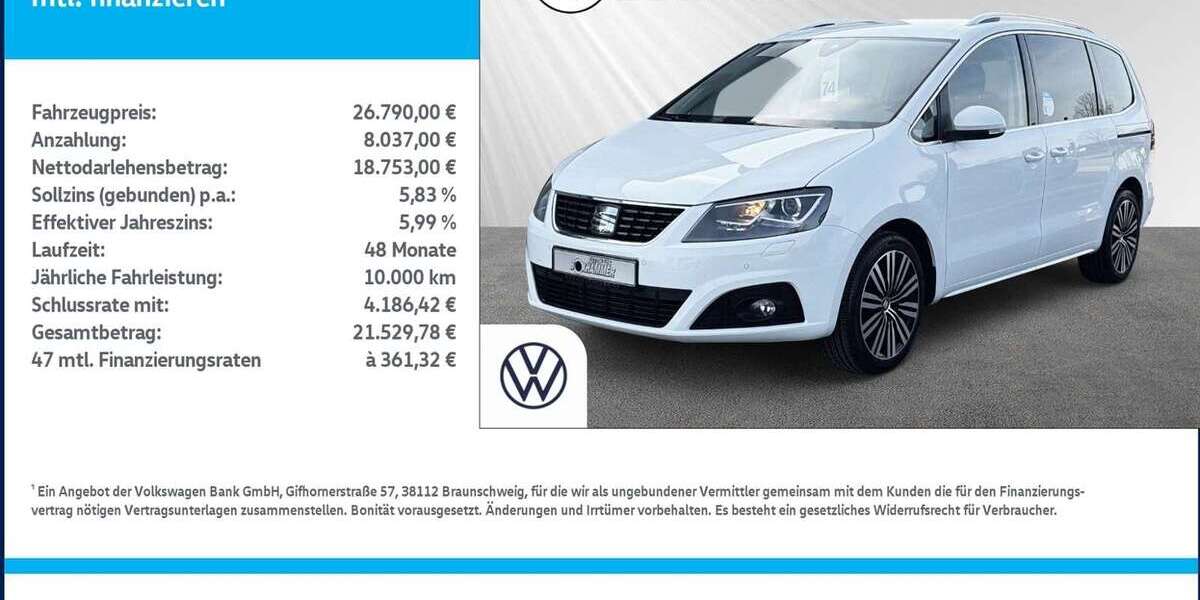 Seat Alhambra 83.557 km 26.790 &euro; Bad Aibling 83043