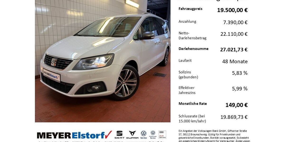 Seat Alhambra 82.600 km 29.500 &euro; Neu Wulmstorf 21629