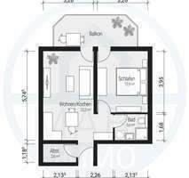Etagenwohnung Gersdorf - 2 Zimmer, 39 m&sup2;, 230&euro; | Angebot:26694587