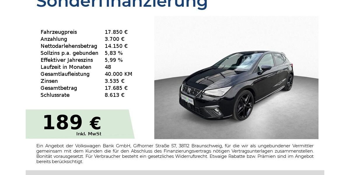 Seat Ibiza 29.150 km 17.850 &euro; Schwabach 91126