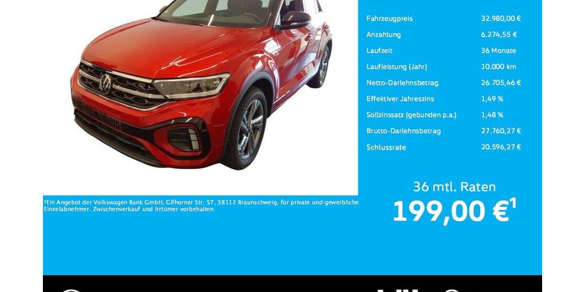 VW T-Roc 12.406 km 32.980 &euro; Trier 54292
